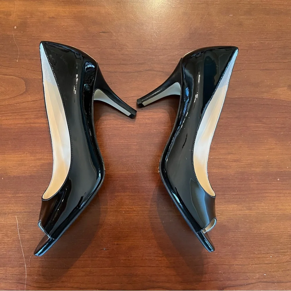 Cole Haan Heels Air Lainey Black Patent Peep Toe Pump Ladies dress shoes 7.5 B